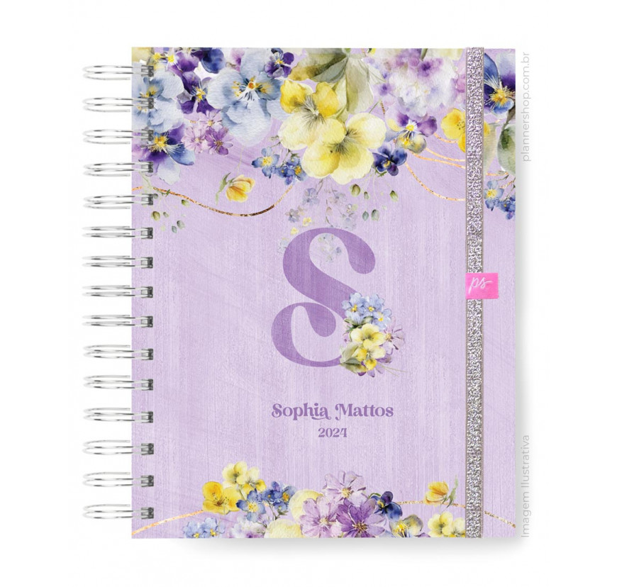 Mini Planner 2024 - Violet Floral One