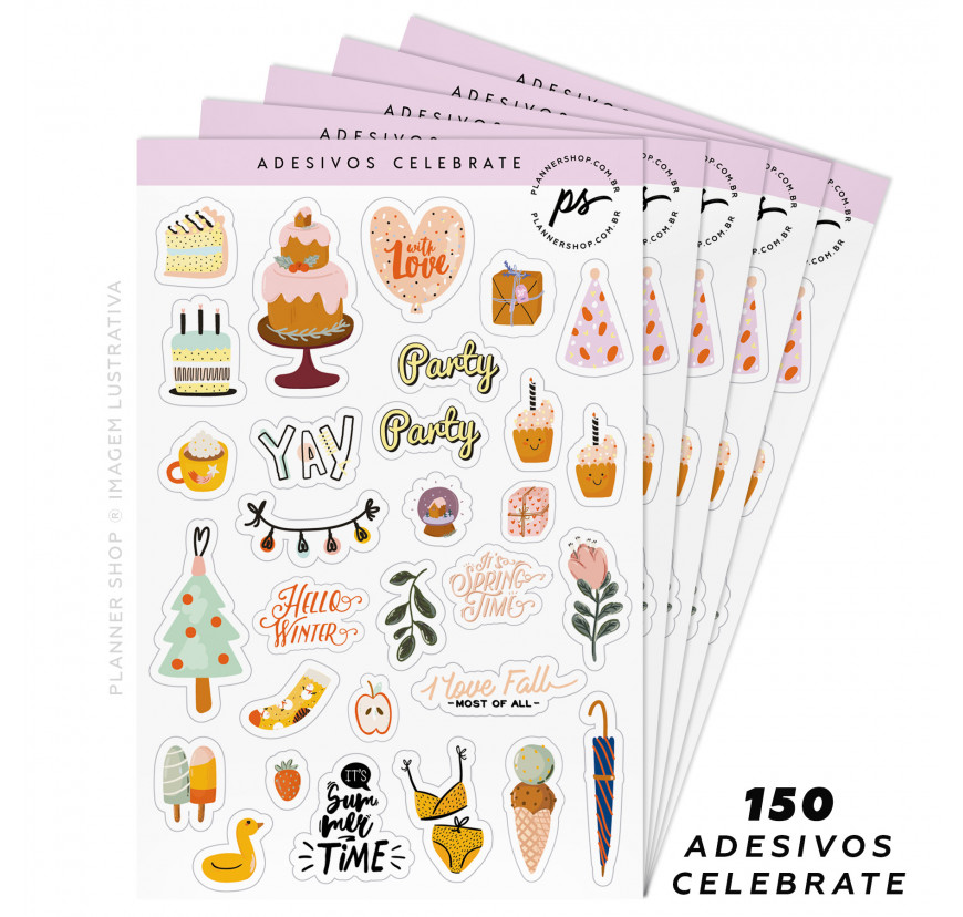 Kit de Adesivos - Celebrate
