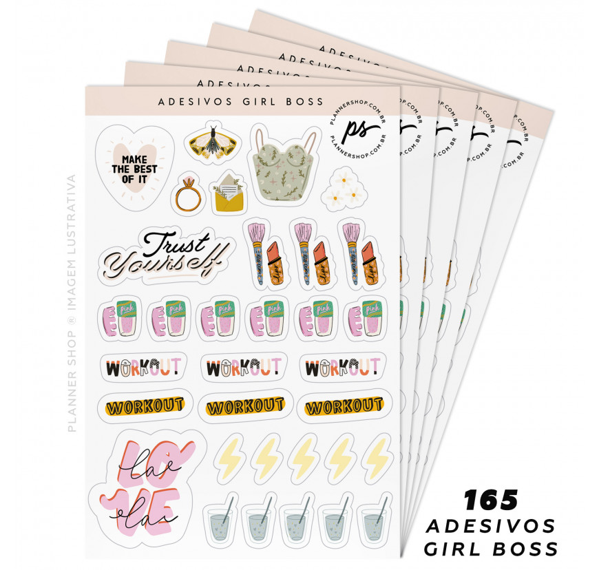 Kit de Adesivos - Girl Boss